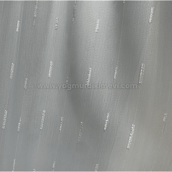 Şerit detaylı düz beyaz tül perde 