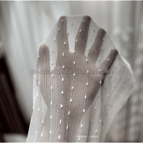  İnci Noktalı Simsiz Tül Perde