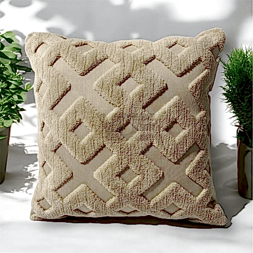 Punch İşlemeli Dekoratif Kırlent Kılıfı