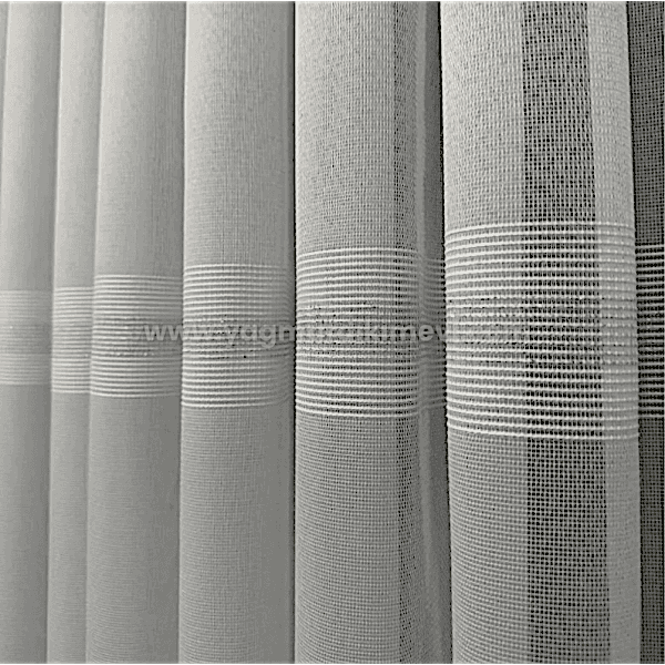 Anotella desenli simli armür tül perde – bantlı, tok duruşlu lüks tül perde modeli