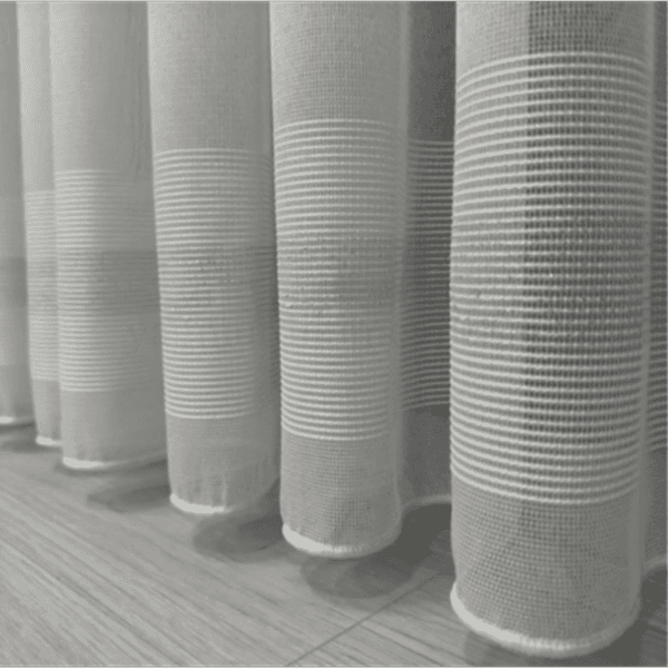 Anotella desenli simli armür tül perde – bantlı, tok duruşlu lüks tül perde modeli