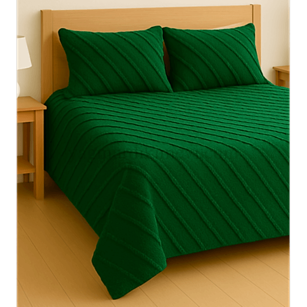 püsküllü yatak örtüsü seti – 3 parçalı %100 pamuk