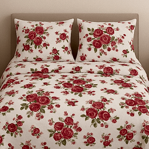 Flora Çiçekli Pamuklu Nevresim Takımı