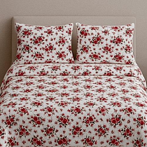 Serin Çiçekli Pamuklu Nevresim Takımı