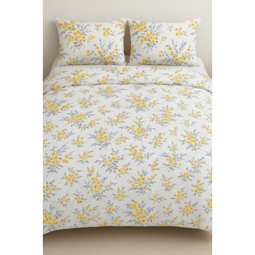 Demet Çiçekli Pamuklu Nevresim Takımı