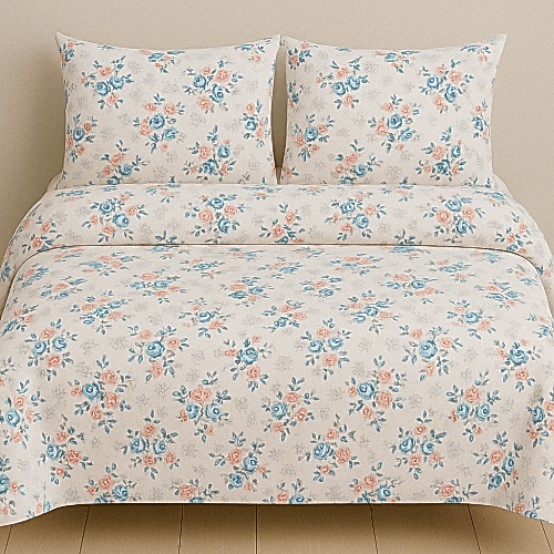 Esra Çiçekli Pamuklu Nevresim Takımı