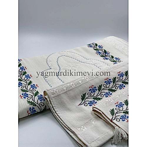 Kanaviçe İşlemeli Seccade Takımı (3’lü Set)