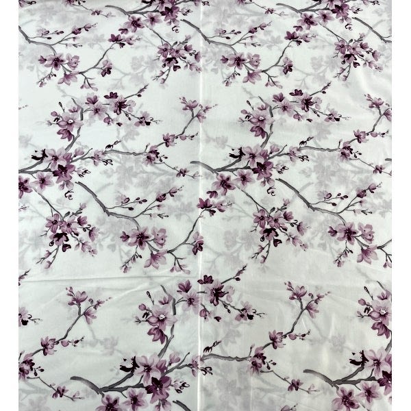 Ergül çiçekli pamuk nevresim takımı pembe desenli - Yağmur Dikim Evi