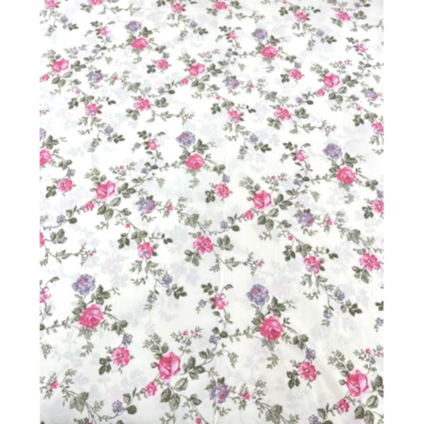 Nazar çiçekli pamuk nevresim takımı mor pudra desenli - Yağmur Dikim Evi